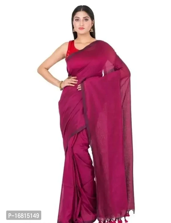 Handloom Cotton Saree With Blouse Piece 