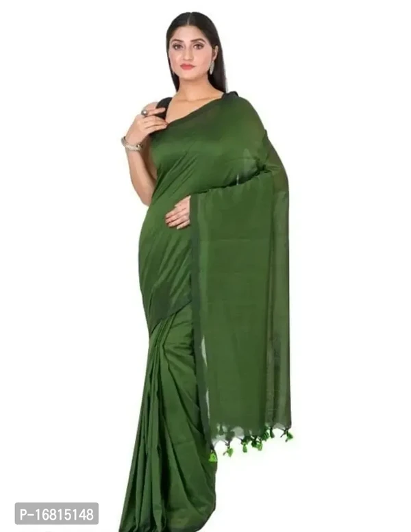 Handloom Cotton Saree With Blouse Piece 