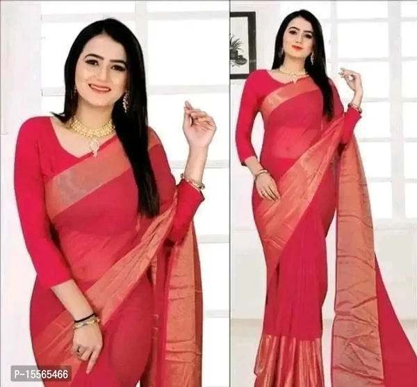 Stylish Fancy Chiffon Saree With Blouse Piece For Women