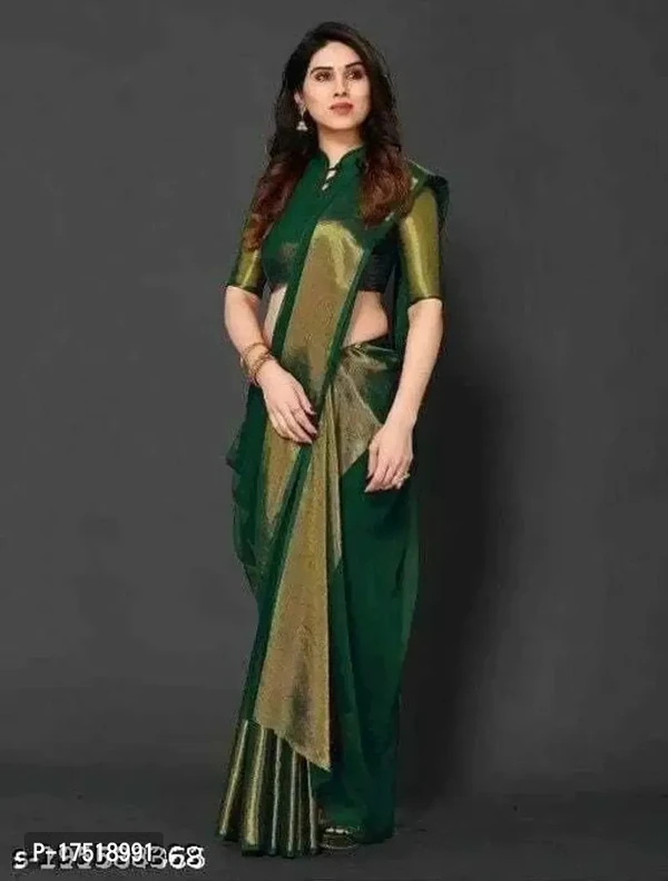 Women Stylish Chiffon Printed Saree with Blouse piece 