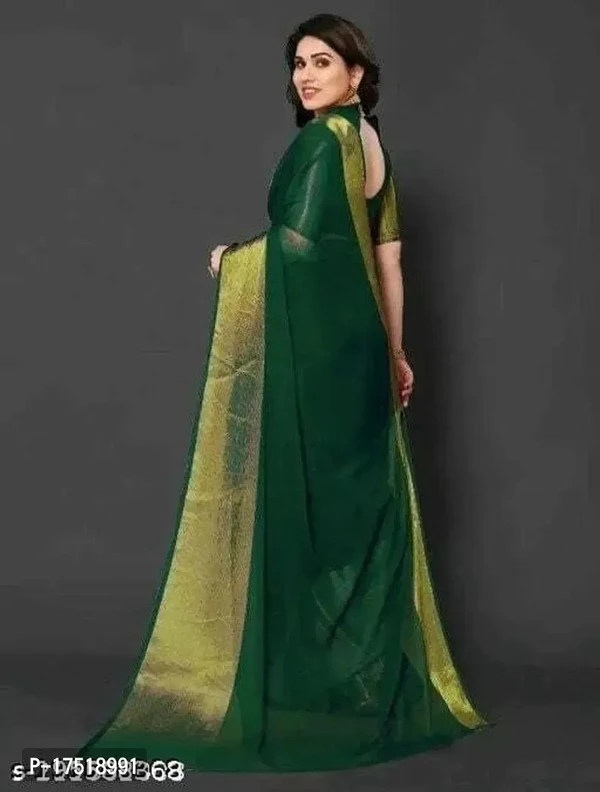 Women Stylish Chiffon Printed Saree with Blouse piece 