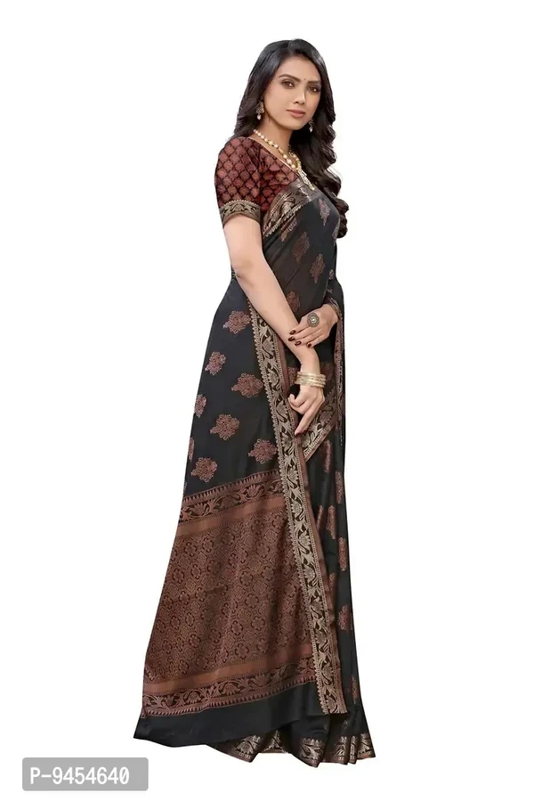 LeeliPeeri Designer Women's Cotton Silk Jamdani Saree With Blouse Piece