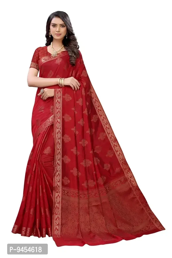 LeeliPeeri Designer Women's Cotton Silk Jamdani Saree With Blouse Piece