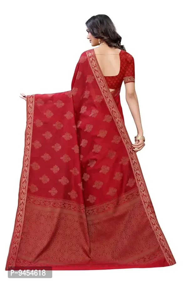 LeeliPeeri Designer Women's Cotton Silk Jamdani Saree With Blouse Piece