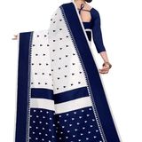 Premium Dark Blue Handwoven Soft Cotton Jamdani Saree 