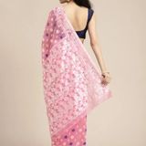 Womens Jamdani Cotton Silk Saree With Blouse Piece 