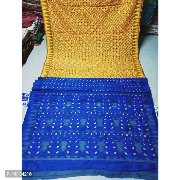 MeMeenakari Dhakai Jamdani Saree Without blouse piece