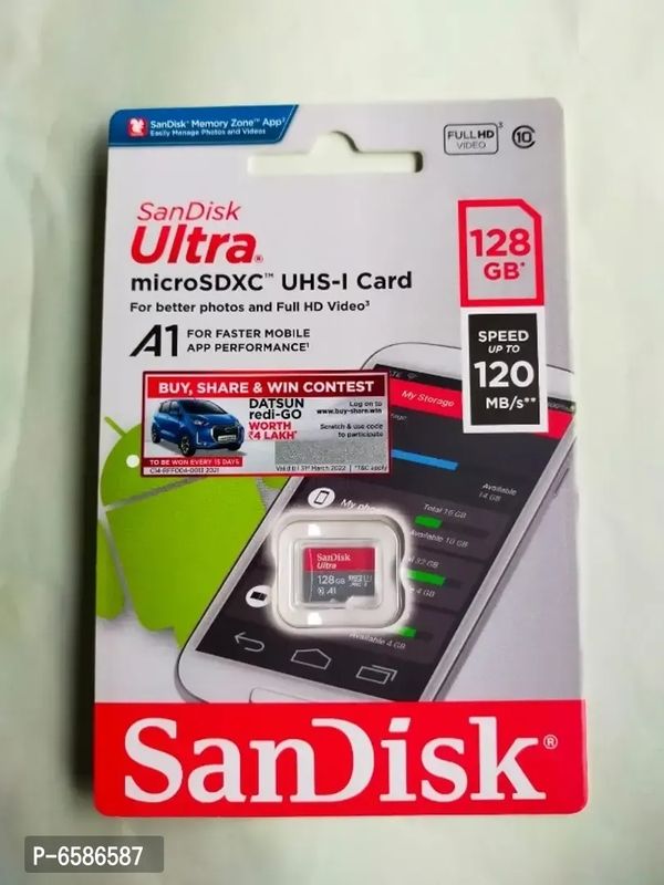 Sandisk Ultra 128gb Microsdxc Class 10 140 Mb/s Memory Card