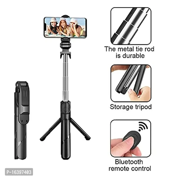 Blutooth Selfie Stick With Remote And Selfie Light