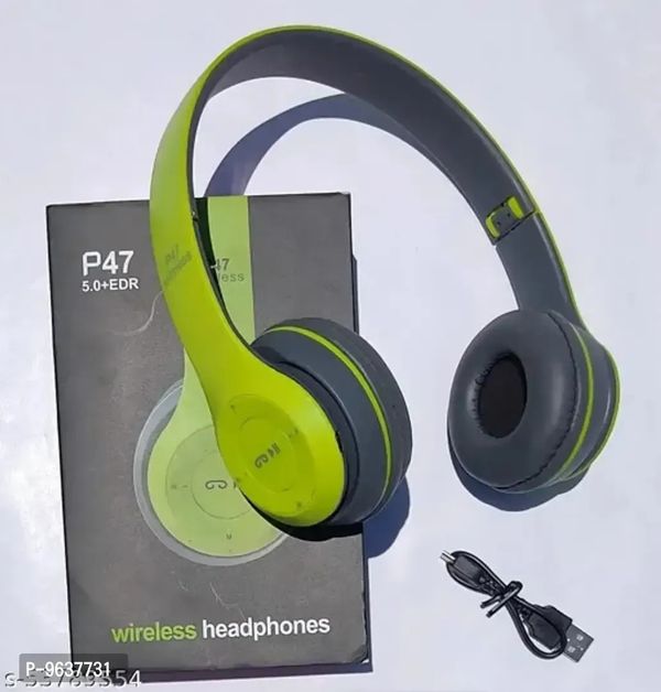 P47 Wireless Bt Headphone With Mic Fm+SD Card Foldable Earphone Bluetooth Headset