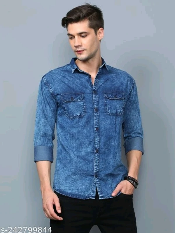 Denim Shirt For Men - L