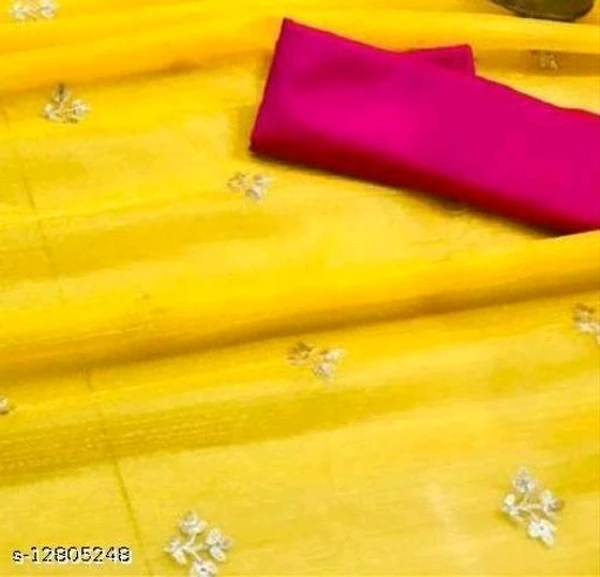Saree 2023 New Design Embroidered Net Yellow Mirror Bollywood Partyware Lowest Price Sarees