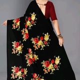 Khankudi Fab Daily Wear Georgette Saree With Unstitched Blouse Piece