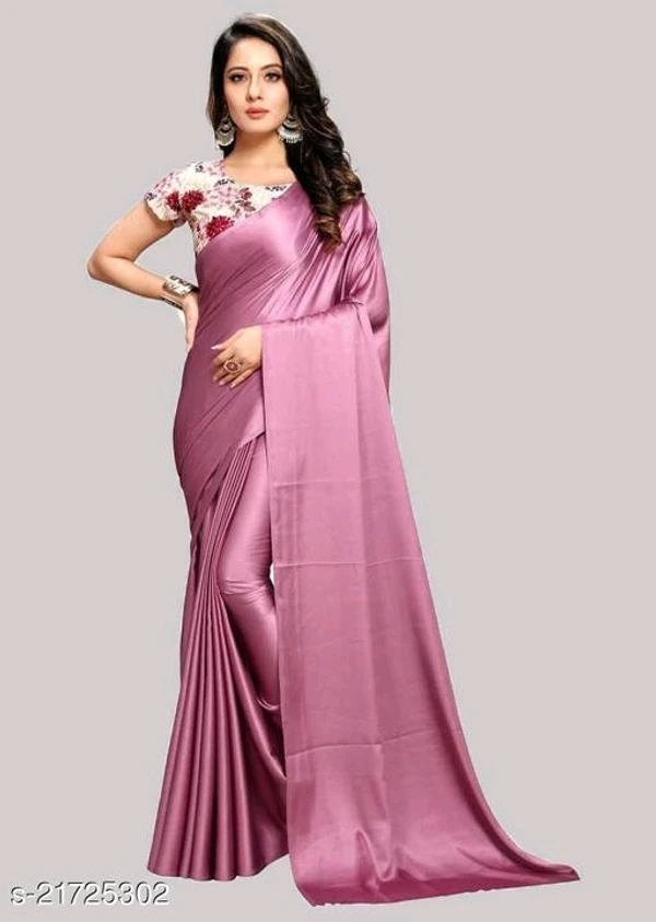 Sana Silk Stain Silk Peach Saree With Blouse