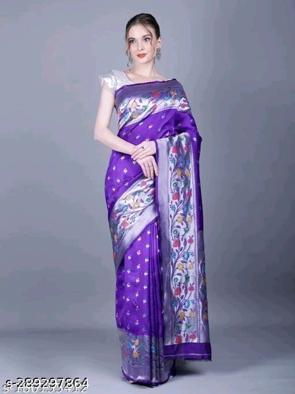 Woven Banarasi Silk Blend Attractive Saree