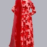 Qvazor Stylish Fancy Trendy Printed Georgette Grown For Women For Party Wedding Festival Functions - XXXL