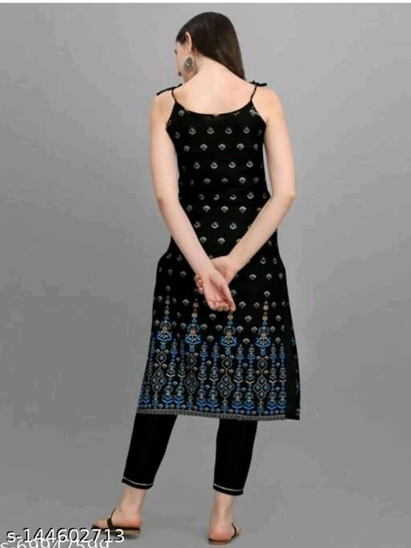 Rayon Gold Print Single Kurti  - M