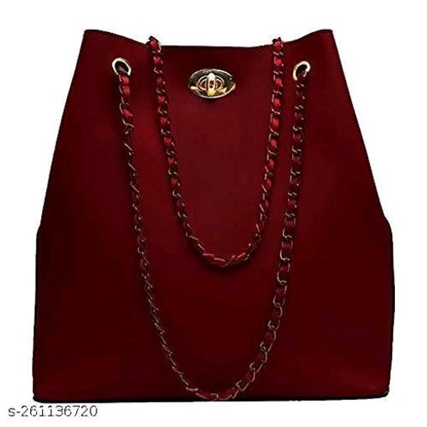 Women Maroon Shoulder Bag - Extra Spacious Pack Of 1pc