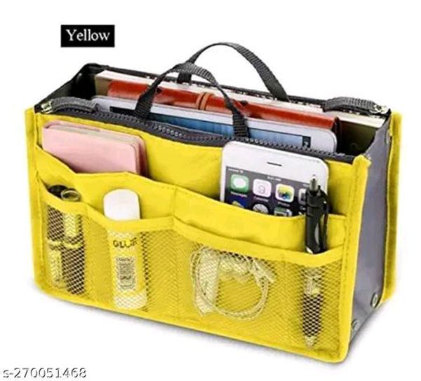 GIANT IMPEX Women's Multipocket 13 Compartments Travel Accessories Organizer HandBag