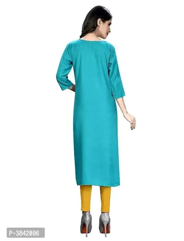 Women's Printed Crepe Straight Kurta  - L