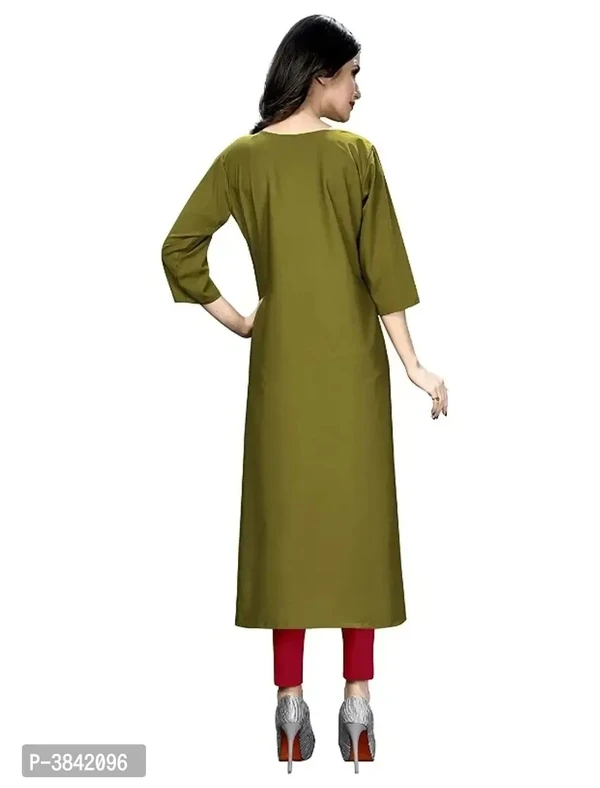 Women's Printed Crepe Straight Kurta  - XL