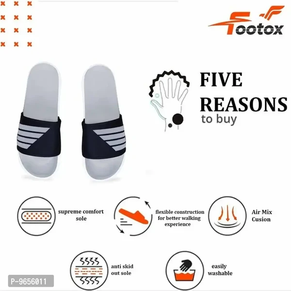 Footox Be Your Label Men's Flip-flop & Slipper Fmf 05 Grey 7 - 8