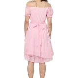 Club Fashion Pink Colour Mini Dress - XL