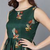 Classic Crepe Printed Dress For Women - XXL