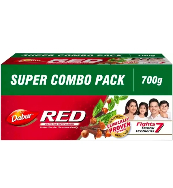 Dabour Red Toothpaste (Pack Of 4, 150gm×4)