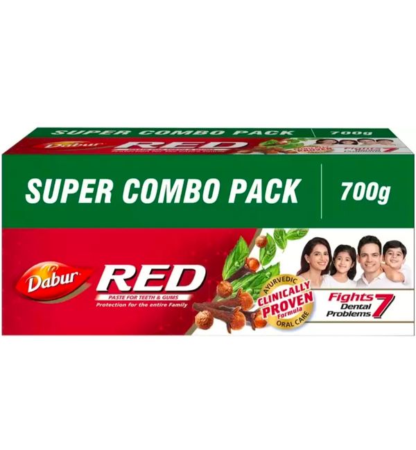 Dabour Red Toothpaste (Pack Of 4, 150gm×4)