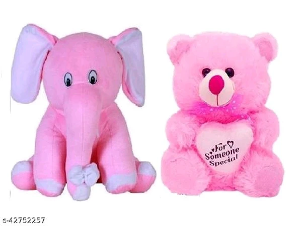 Pink Elephant & Someone Special Soft Toy For Kids, Children & Girls Playing Teddy Bear In Size Of 26 & 30cm