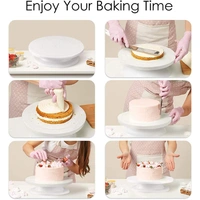 360 Degree Cake Turn Table Decorating Stand (28CM) - 29 x 7.5 x 28.5 Centimeters, Multicolor, Plastic