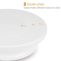 360 Degree Cake Turn Table Decorating Stand (28CM) - 29 x 7.5 x 28.5 Centimeters, Multicolor, Plastic