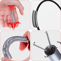 Sink, Drain Pipe Cleaning Spring Stick Tool (160 cm) - 160 CM, Black, Plastic