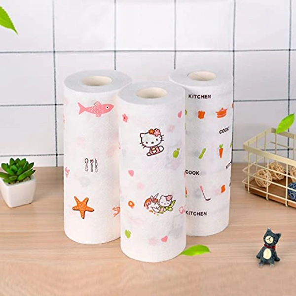 Reusable Kitchen Towel Roll (20 Sheets) - 20 Sheets, Textured, Bamboo