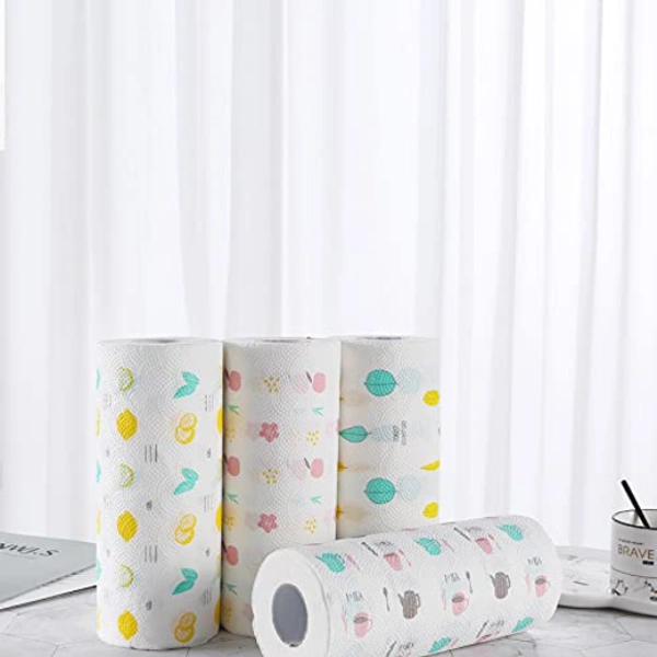 Reusable Kitchen Towel Roll (20 Sheets) - 20 Sheets, Textured, Bamboo