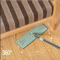 Cleaning, Squeeze Hand Free Flat Scratch Mop with Bucket - Multicolor, Plastic