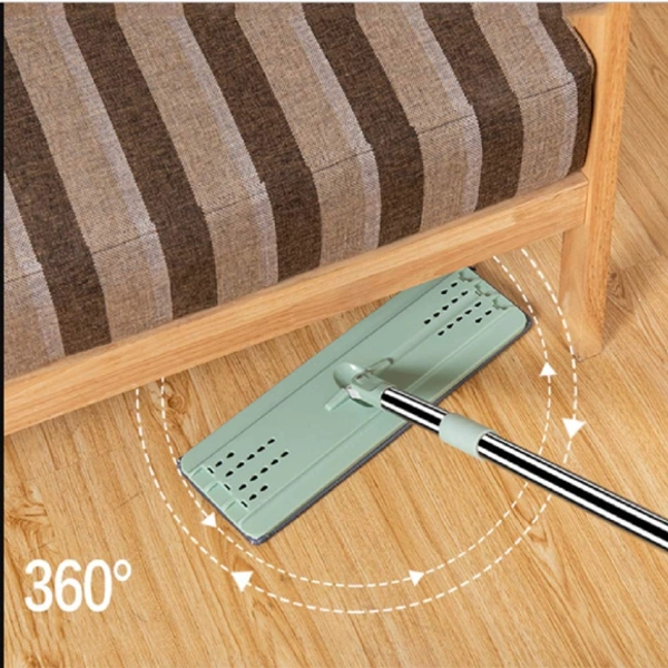 Cleaning, Squeeze Hand Free Flat Scratch Mop with Bucket - Multicolor, Plastic