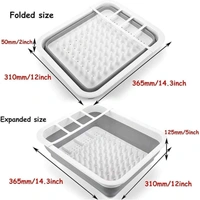 4 in 1 Multifunctional Silicon Kitchen Foldable Draining Dish Tub with Plug - 12"X14.3", Multicolor, Plastic and Siliconized rubber