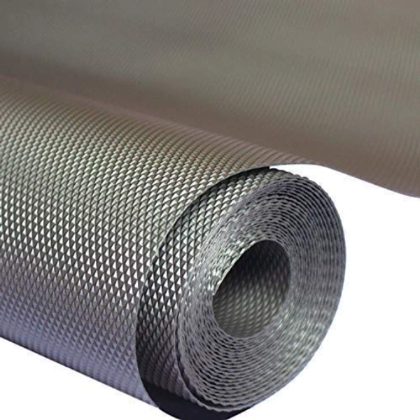 Anti Slip Mat Sheet for Fridge, Bathroom, Kitchen, Drawer, Shelf Liner - 45 cm x 125 cm, Grey, PVC