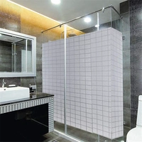 Decorative Premium Self-Adhesive Glass Privacy Film - 200 x 45 x 0.4 cm, White, Vinyl
