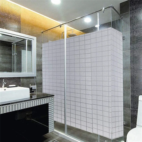 Decorative Premium Self-Adhesive Glass Privacy Film - 200 x 45 x 0.4 cm, White, Vinyl