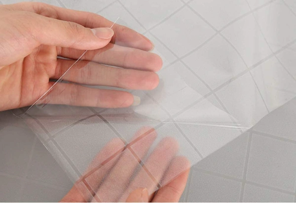 Decorative Premium Self-Adhesive Glass Privacy Film - 200 x 45 x 0.4 cm, White, Vinyl