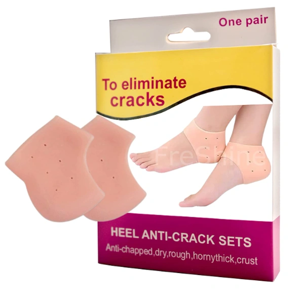 Anti Crack Silicon Gel Heel Pain Relief And Foot Protector Free Size - 1 Pair (anti crack Socks) - Unisize, Multi Color, Silicon