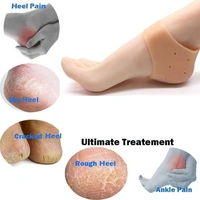Anti Crack Silicon Gel Heel Pain Relief And Foot Protector Free Size - 1 Pair (anti crack Socks) - Unisize, Multi Color, Silicon