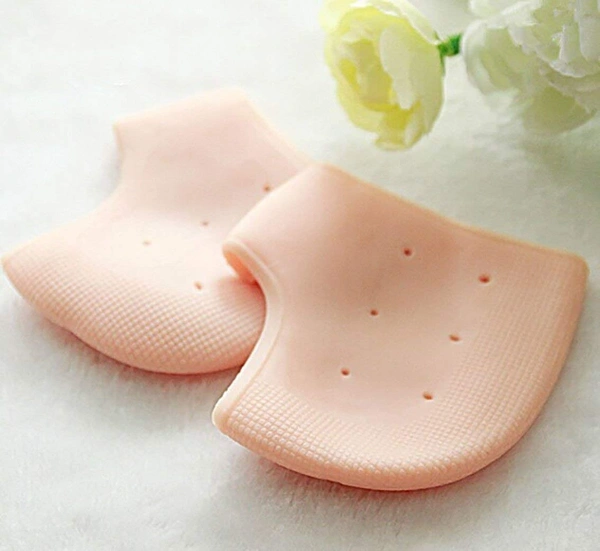 Anti Crack Silicon Gel Heel Pain Relief And Foot Protector Free Size - 1 Pair (anti crack Socks) - Unisize, Multi Color, Silicon