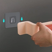 Self-Adhesive Wall Mounted Plastic Towel Bar for Bathroom, Kitchen - 53 X 5 X 10 Cm, Multi Color, PS+PP