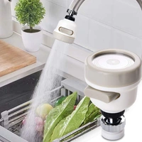 360 Degree Rotating Water Sprinkler Faucet - Total height 8.5cm(3.35in), total width 5.5cm(2.17in), base inner diameter 2.2cm(0.87in), base outer diameter 2.4cm(0.94in), Chrome, ABS plastic, stainless steel and silicone
