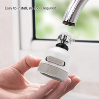 360 Degree Rotating Water Sprinkler Faucet - Total height 8.5cm(3.35in), total width 5.5cm(2.17in), base inner diameter 2.2cm(0.87in), base outer diameter 2.4cm(0.94in), Chrome, ABS plastic, stainless steel and silicone