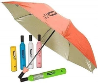 UV Protection, Rain, Windproof Double Layer Umbrella with Bottle Cover - Multi Color, Nylon, Frame Material: Aluminum
